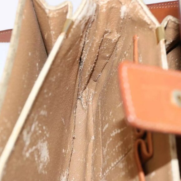 CELINE Macadam Canvas Shoulder Bag Beige Auth - Picture 7 of 16